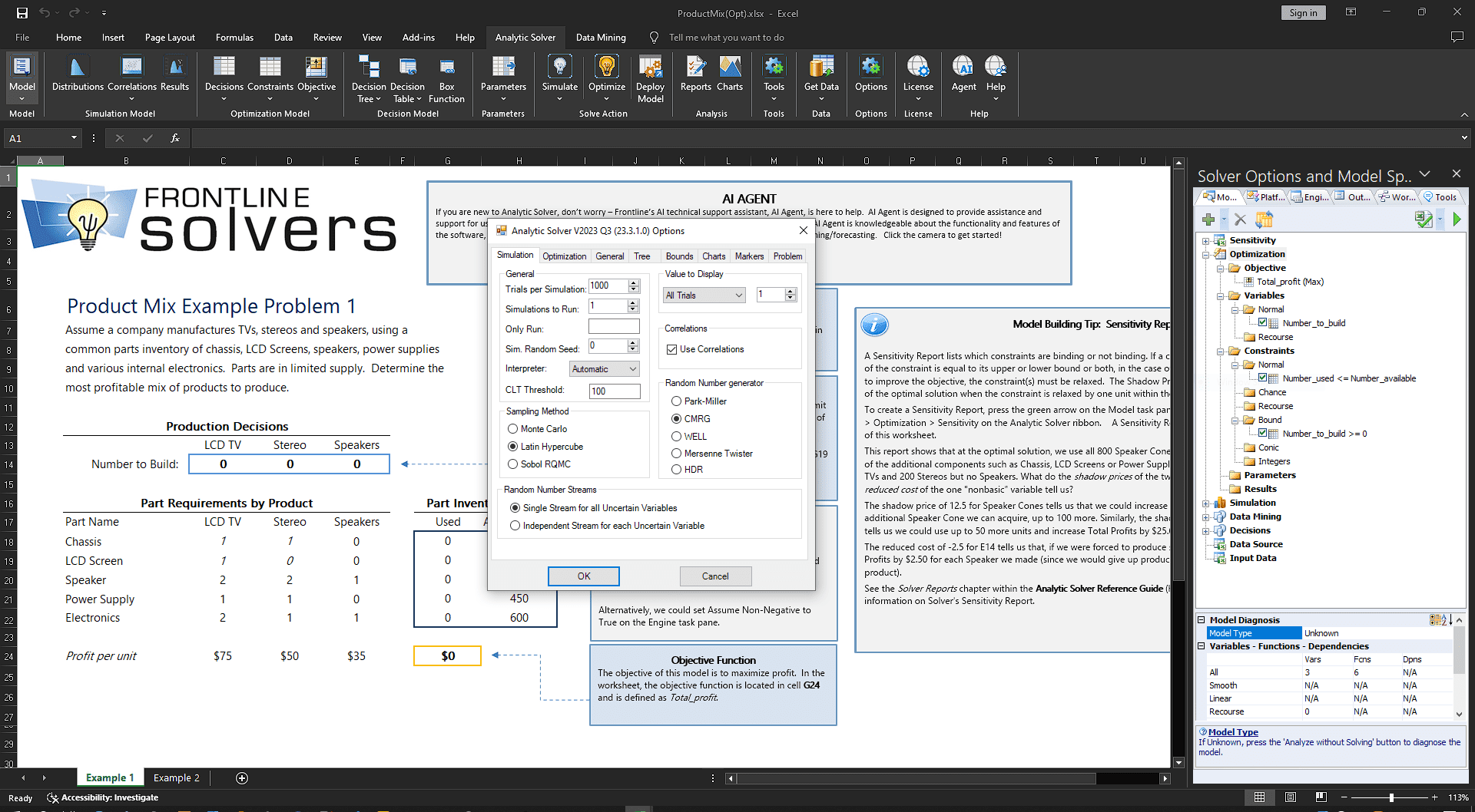 nalytic Solver for Excel 2023