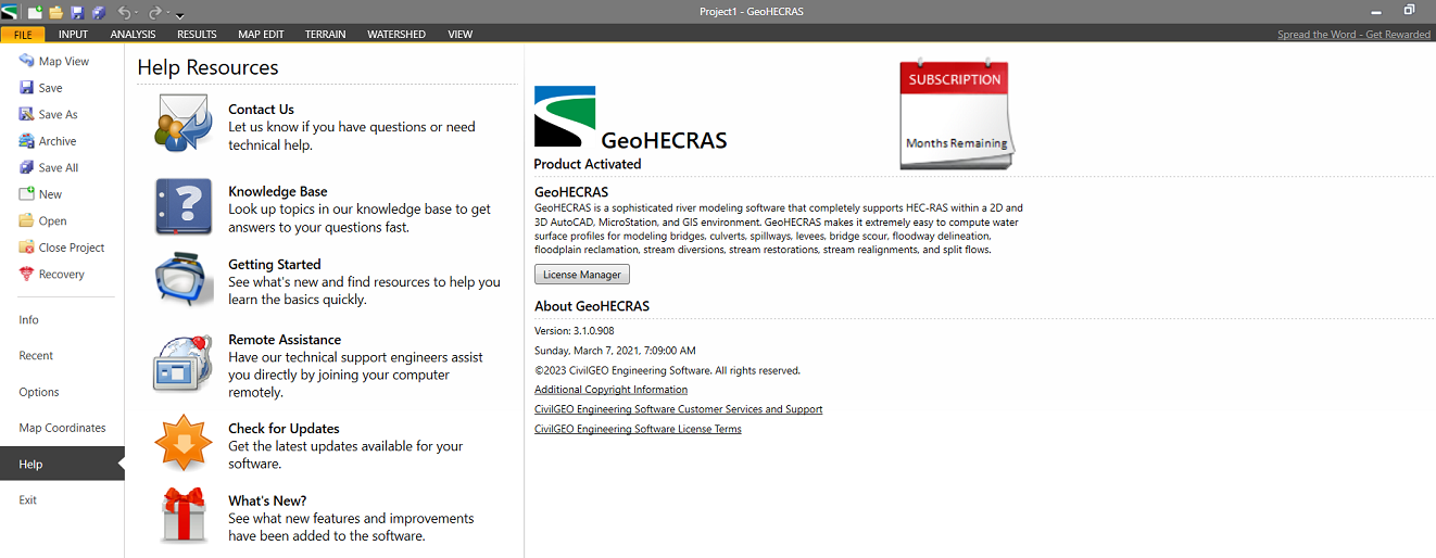 Download CivilGEO GeoHECRAS v3.1.0.908